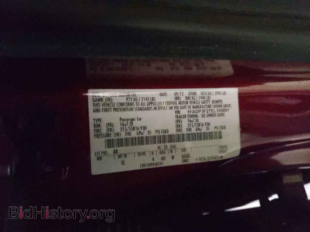 2014 FORD FOCUS - VIN: 1FADP3F27EL155891 - Фото 10