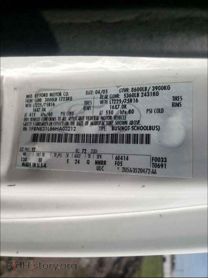 2006 FORD ECONOLINE - VIN: 1FBNE31L66HA03212 - Photo 10