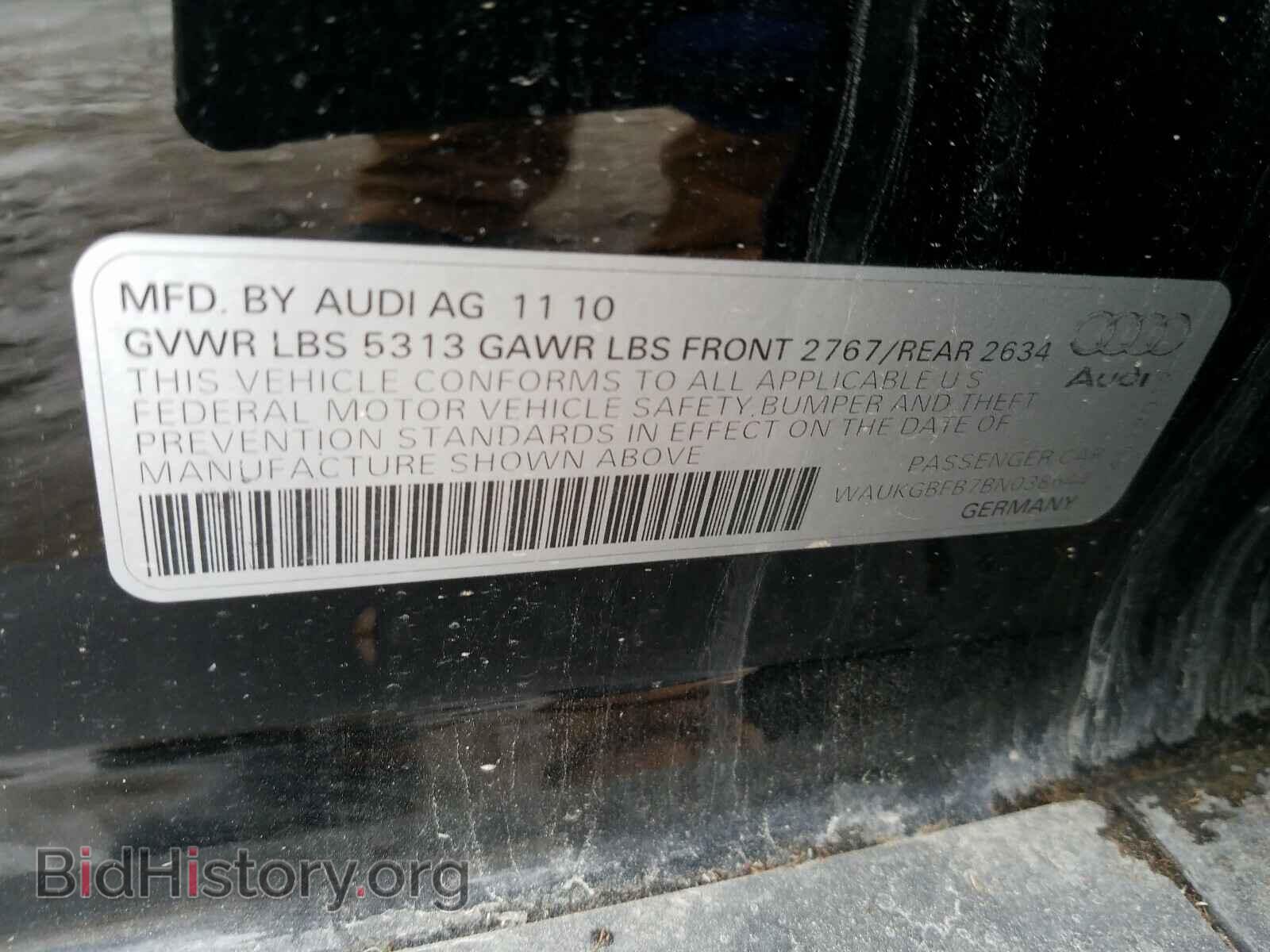 2011 AUDI A6 - VIN: WAUKGBFB7BN038644 - Фото 10