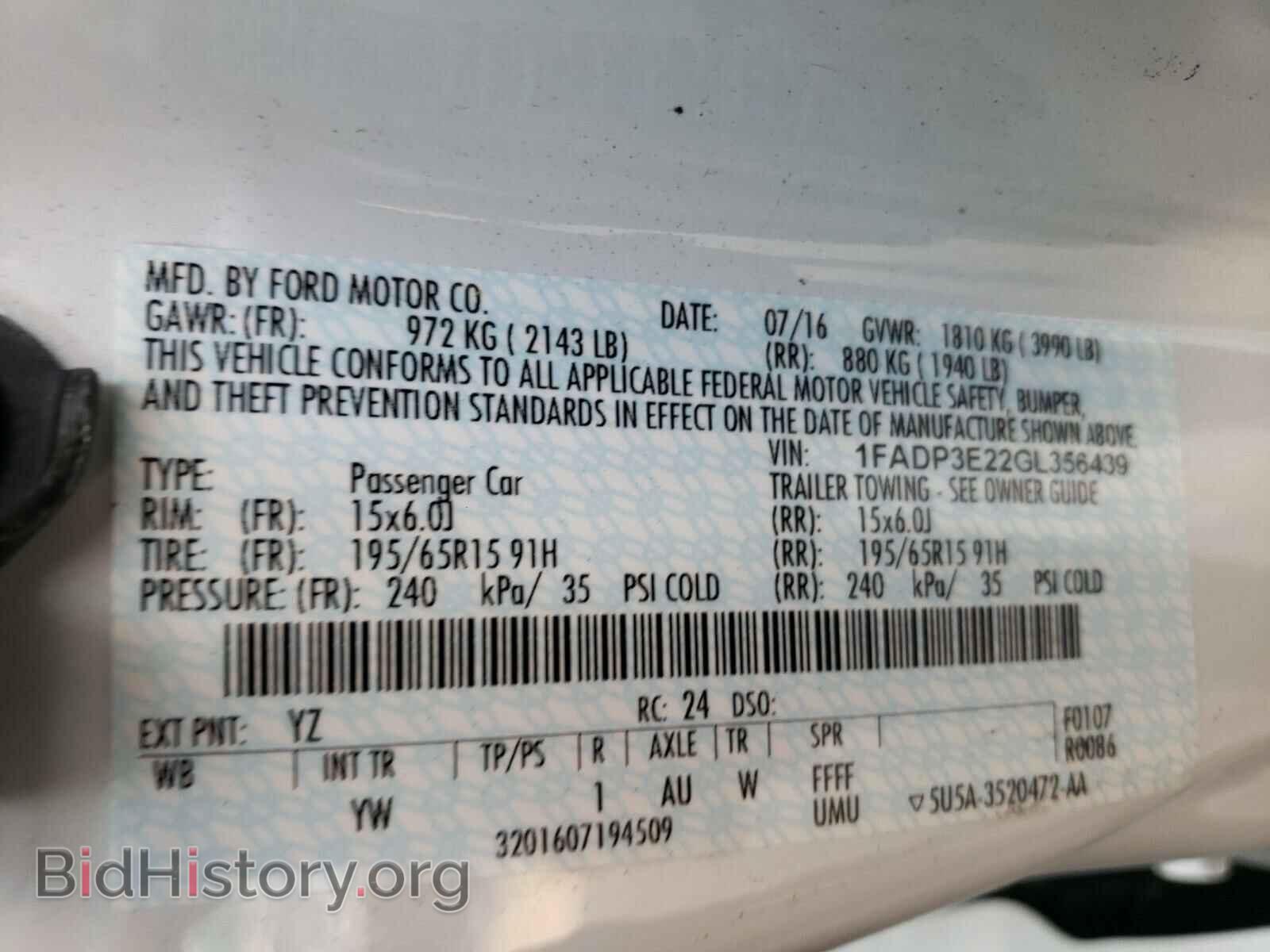2016 FORD FOCUS - VIN: 1FADP3E22GL356439 - Photo 10
