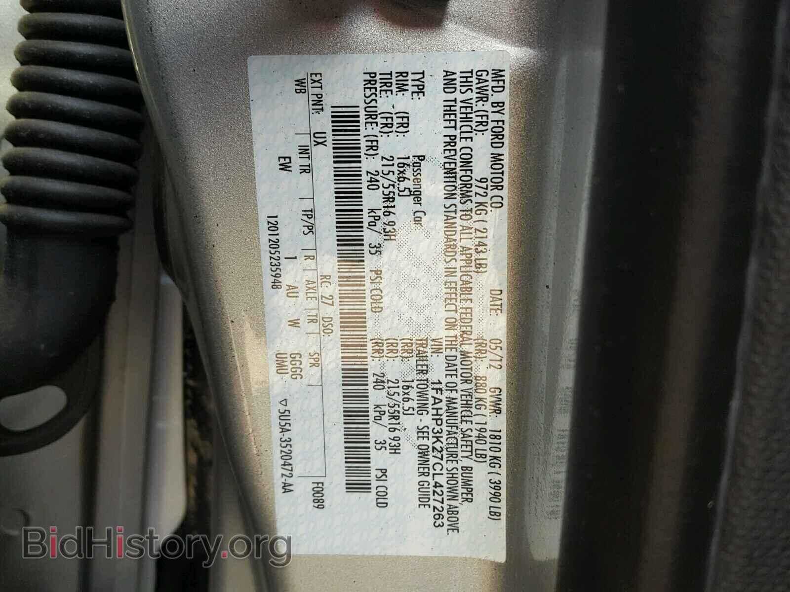 2012 FORD FOCUS - VIN: 1FAHP3K27CL427263 - Photo 10