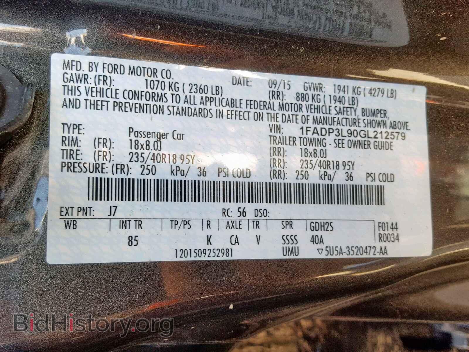 2016 FORD FOCUS - VIN: 1FADP3L90GL212579 - Photo 10