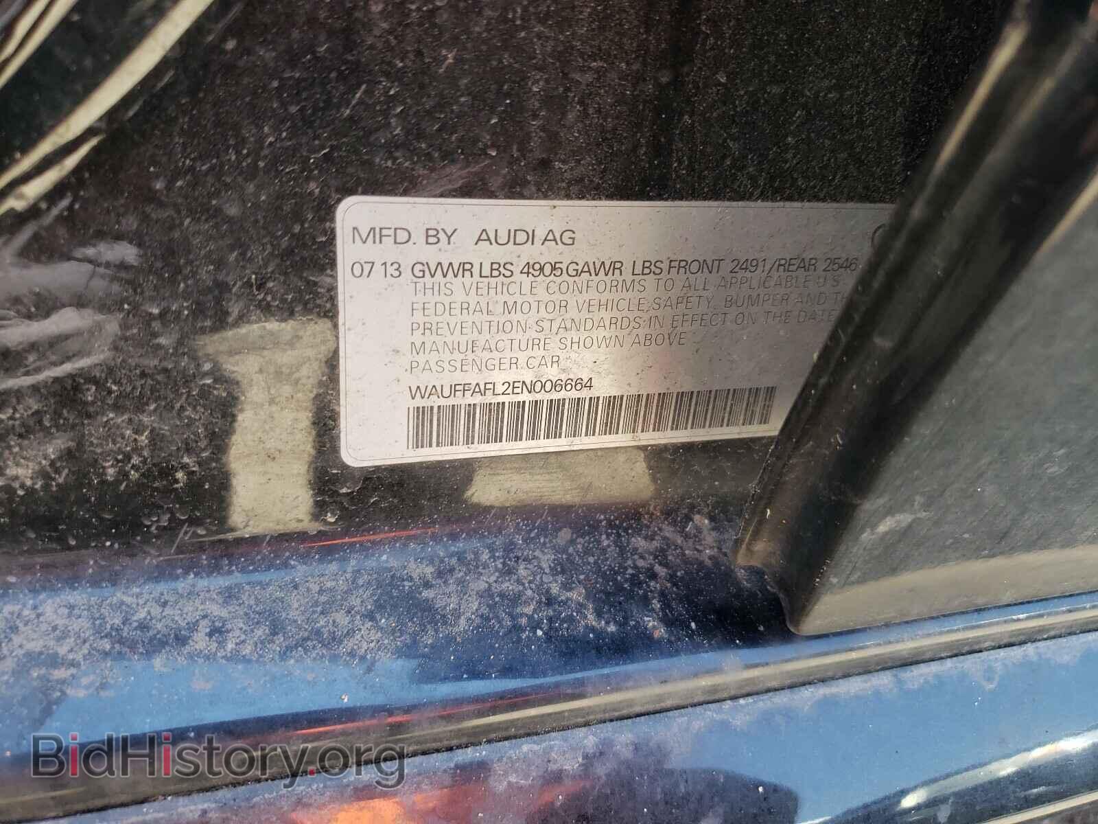 2014 AUDI A4 - VIN: WAUFFAFL2EN006664 - Фото 10
