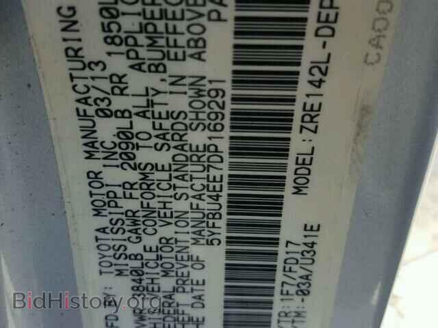 2013 TOYOTA COROLLA - VIN: 5YFBU4EE7DP169291 - Фото 10