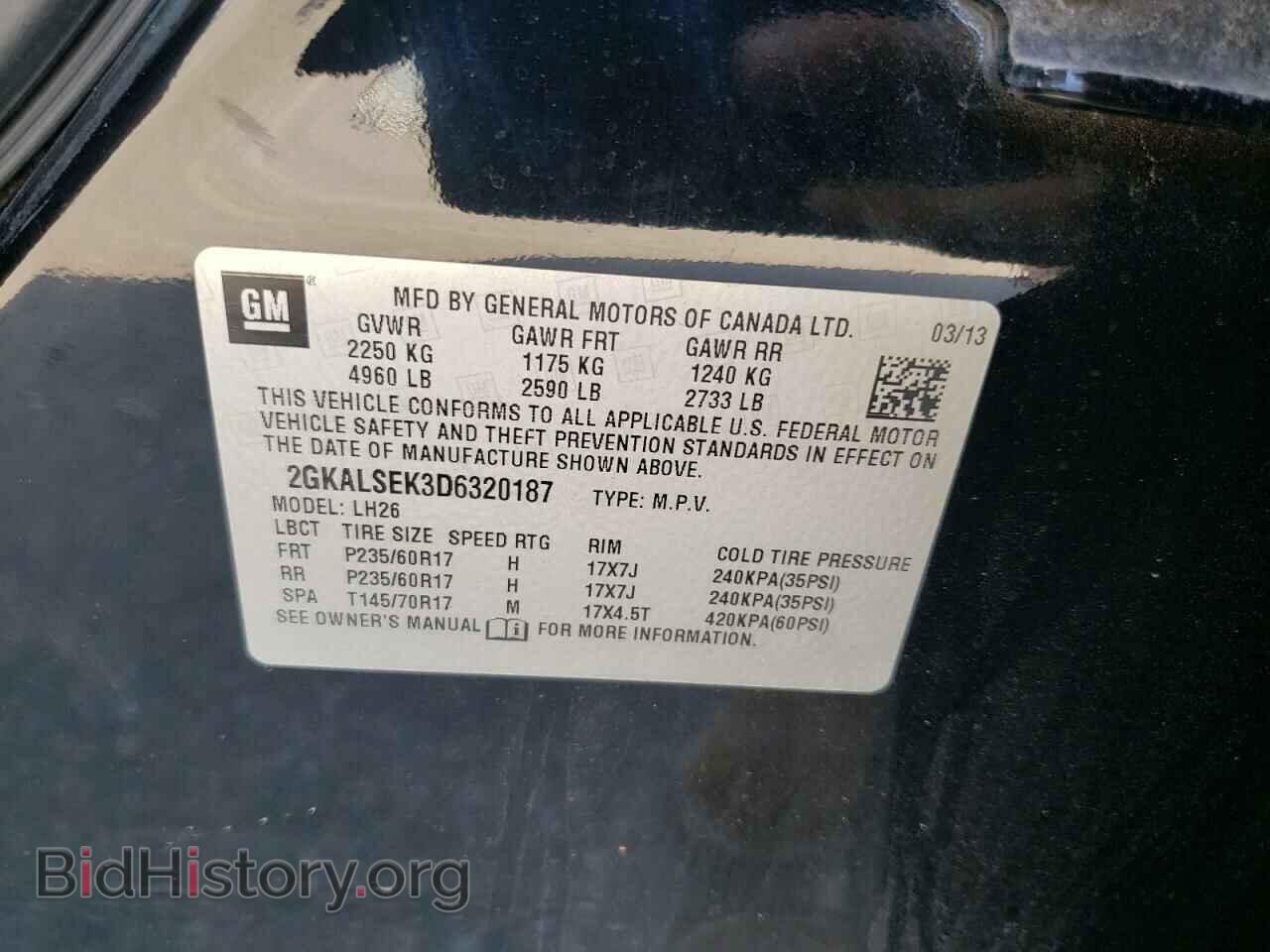 2013 GMC TERRAIN - VIN: 2GKALSEK3D6320187 - Photo 14