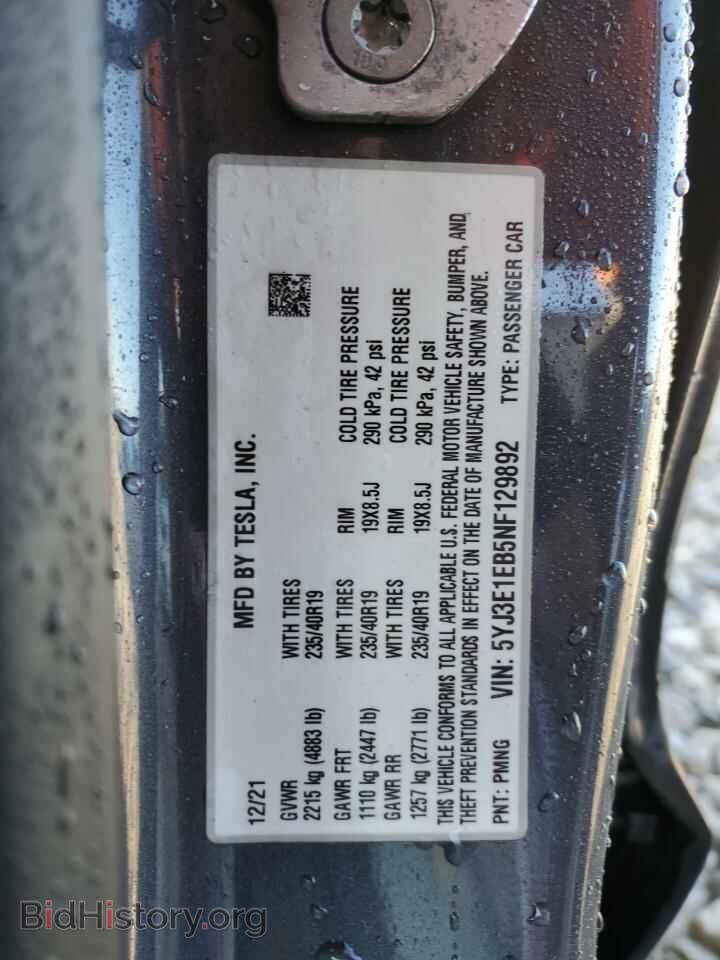 2022 TESLA MODEL 3 - VIN: 5YJ3E1EB5NF129892 - Photo 13
