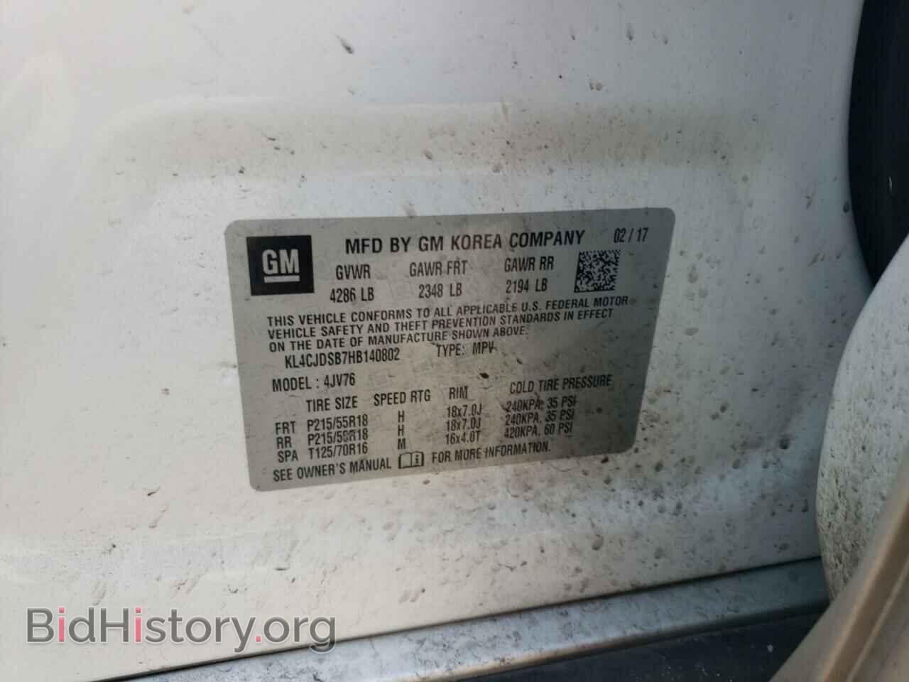 2017 BUICK ENCORE - VIN: KL4CJDSB7HB140802 - Photo 13