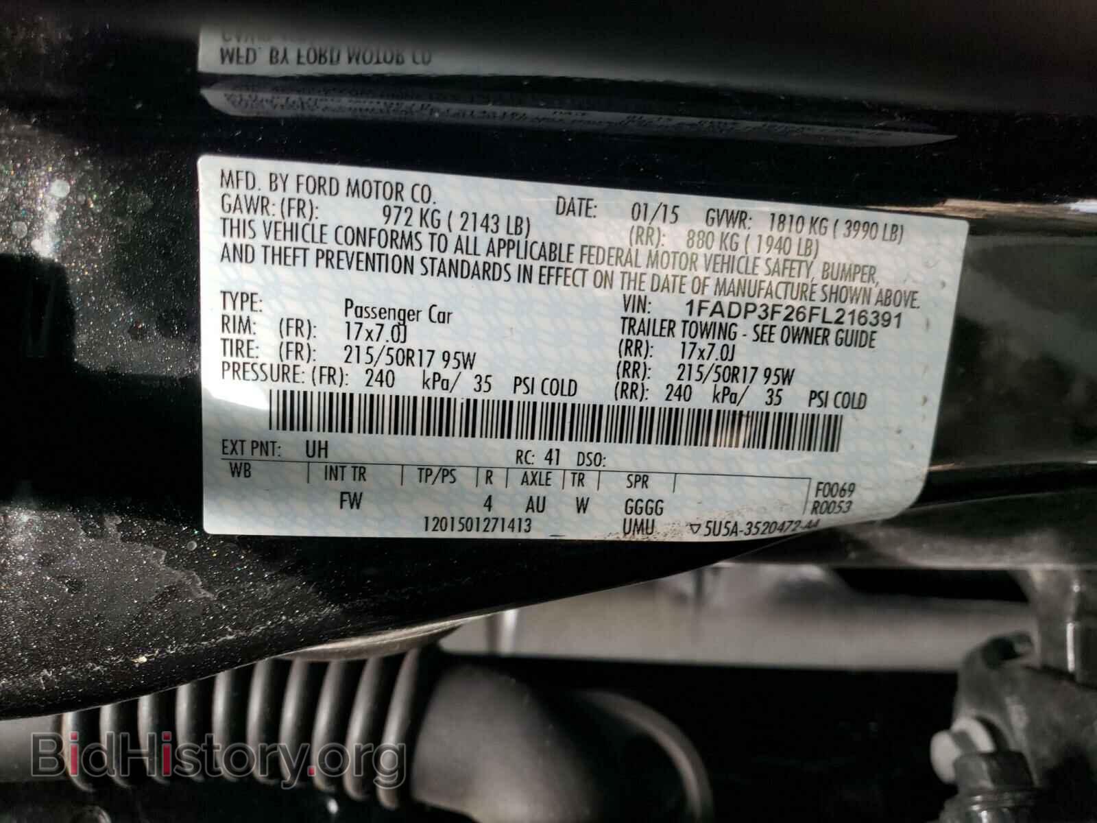 2015 FORD FOCUS - VIN: 1FADP3F26FL216391 - Фото 10