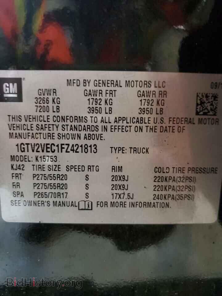 2015 GMC SIERRA - VIN: 1GTV2VEC1FZ421813 - Фото 13