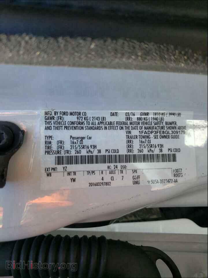 2016 FORD FOCUS - VIN: 1FADP3FE8GL309179 - Photo 10
