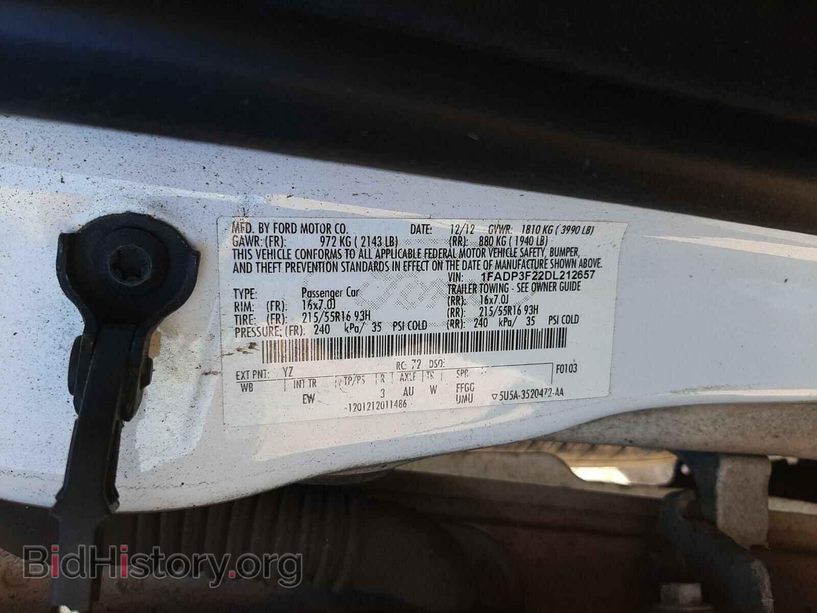 2013 FORD FOCUS - VIN: 1FADP3F22DL212657 - Photo 10