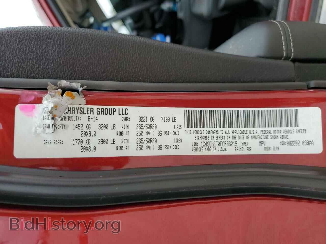 2014 DODGE DURANGO - VIN: 1C4SDHET0EC596215 - Photo 12