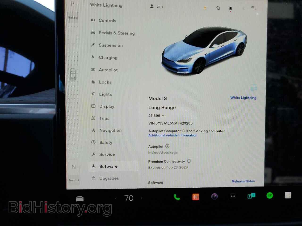 2021 TESLA MODEL S - VIN: 5YJSA1E55MF429285 - Photo 9