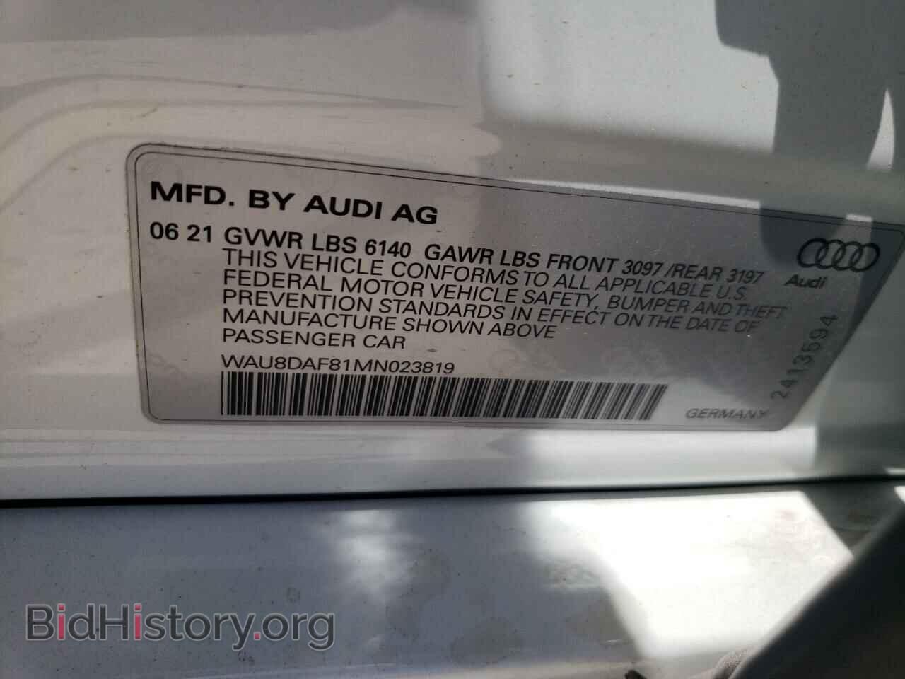 2021 AUDI A8 - VIN: WAU8DAF81MN023819 - Photo 10