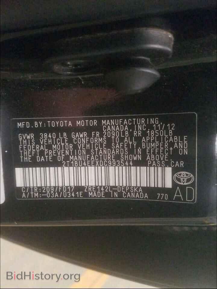 2013 TOYOTA COROLLA - VIN: 2T1BU4EEXDC993544 - Photo 10