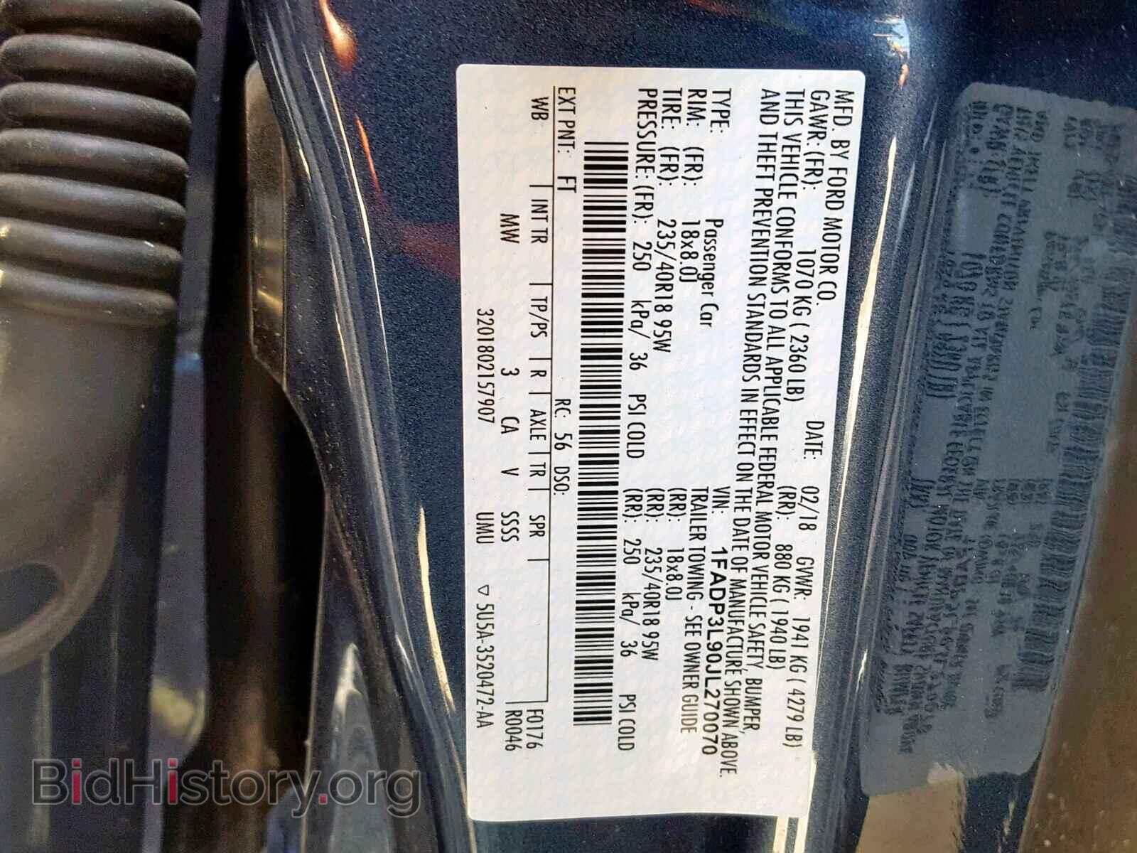 2018 FORD FOCUS - VIN: 1FADP3L90JL270070 - Фото 10