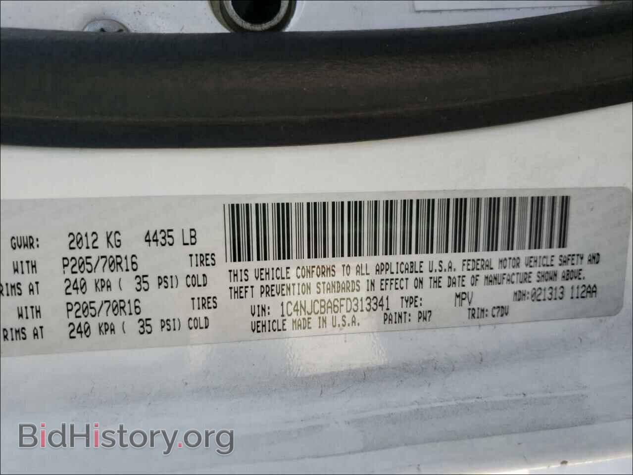2015 JEEP COMPASS - VIN: 1C4NJCBA6FD313341 - Фото 10