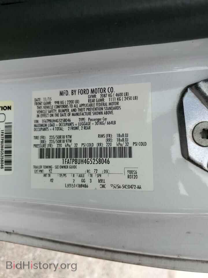 2016 FORD ALL Models - VIN: 1FATP8UH4G5258046 - Photo 13