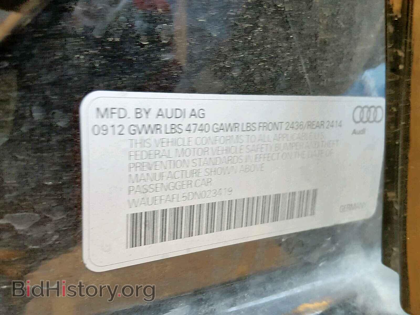 2013 AUDI A4 - VIN: WAUEFAFL5DN023419 - Photo 10
