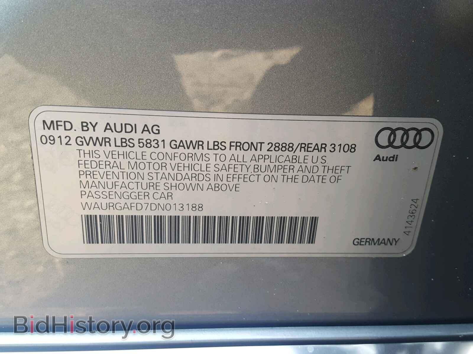 2013 AUDI A8 - VIN: WAURGAFD7DN013188 - Photo 10