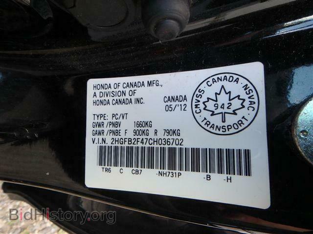 2012 HONDA CIVIC LX - VIN: 2HGFB2F47CH036702 - Фото 9