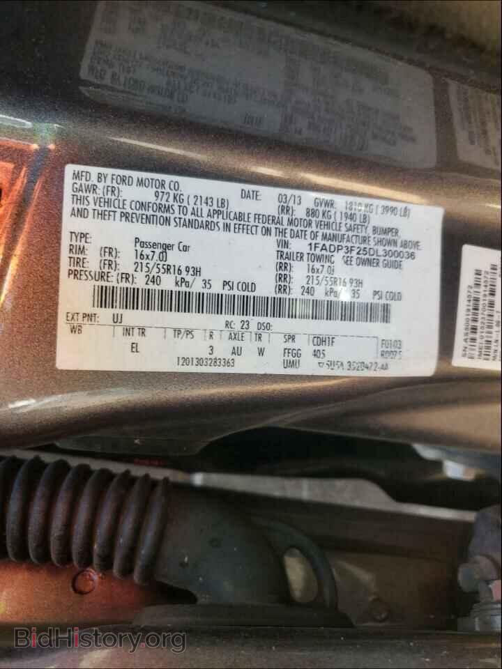 2013 FORD FOCUS - VIN: 1FADP3F25DL300036 - Фото 10