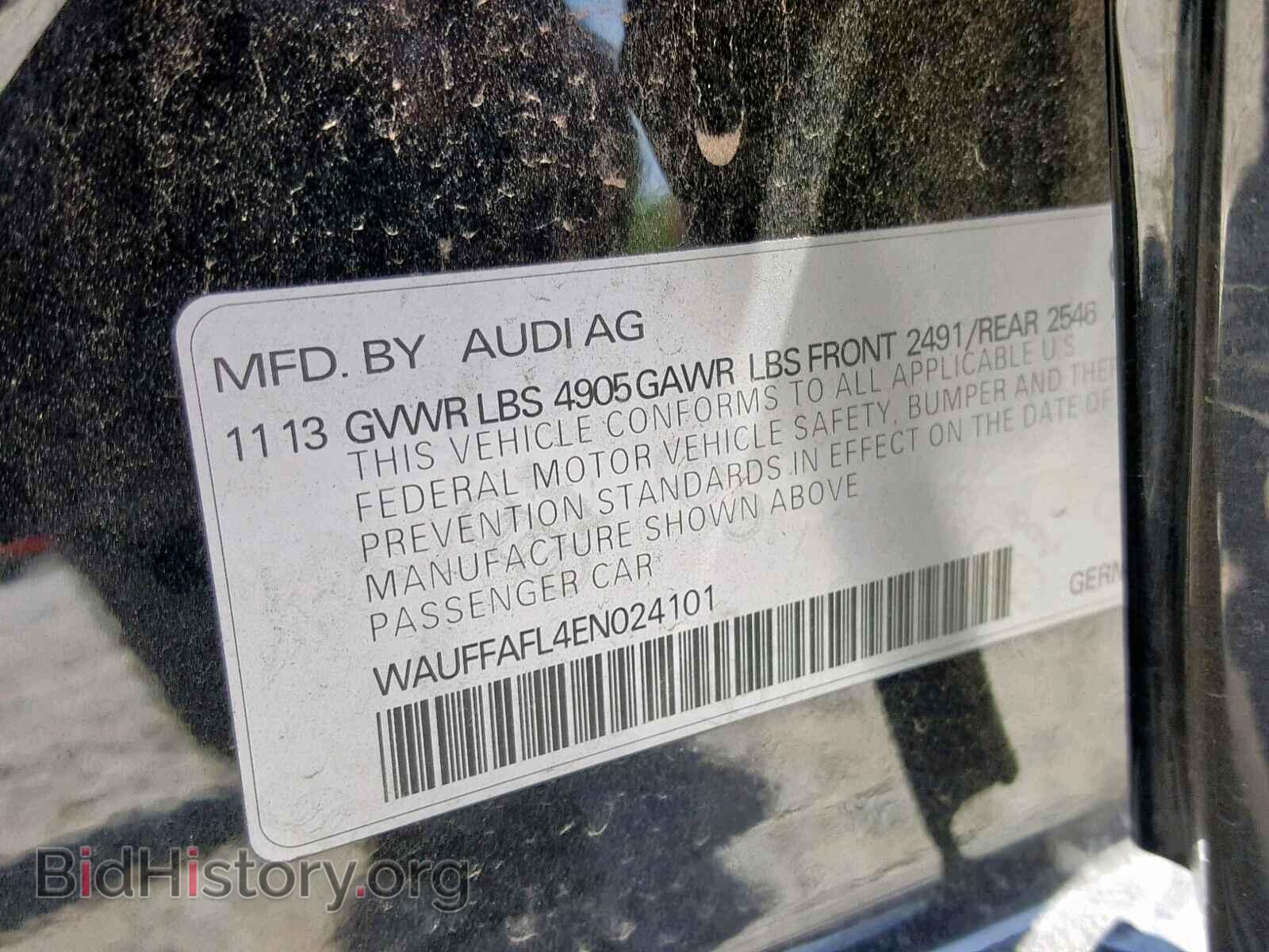 2014 AUDI A4 - VIN: WAUFFAFL4EN024101 - Photo 10