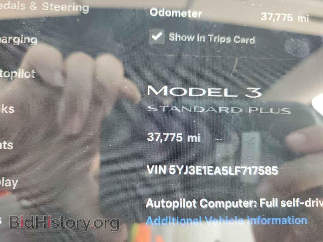 2020 TESLA MODEL 3 - VIN: 5YJ3E1EA5LF717585 - Фото 9