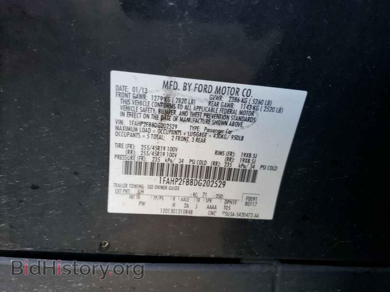 2013 FORD TAURUS - VIN: 1FAHP2F88DG202529 - Фото 12