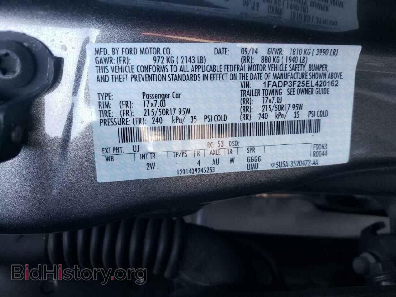 2014 FORD FOCUS - VIN: 1FADP3F25EL420162 - Photo 10
