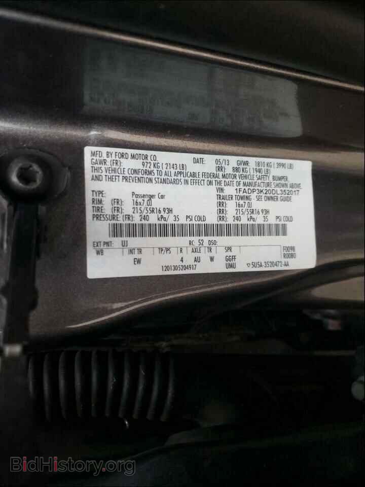 2013 FORD FOCUS - VIN: 1FADP3K20DL352017 - Фото 10