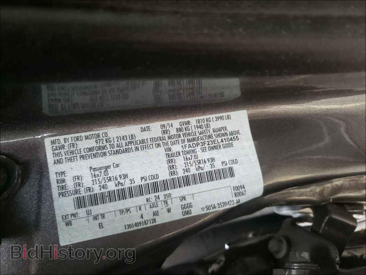 2014 FORD FOCUS - VIN: 1FADP3F23EL410455 - Photo 10