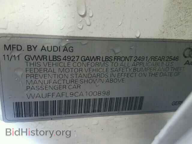 2012 AUDI A4 - VIN: WAUFFAFL9CA100898 - Фото 10