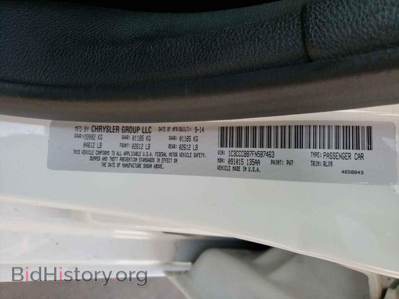 2015 CHRYSLER 200 - VIN: 1C3CCCBB7FN587463 - Фото 10