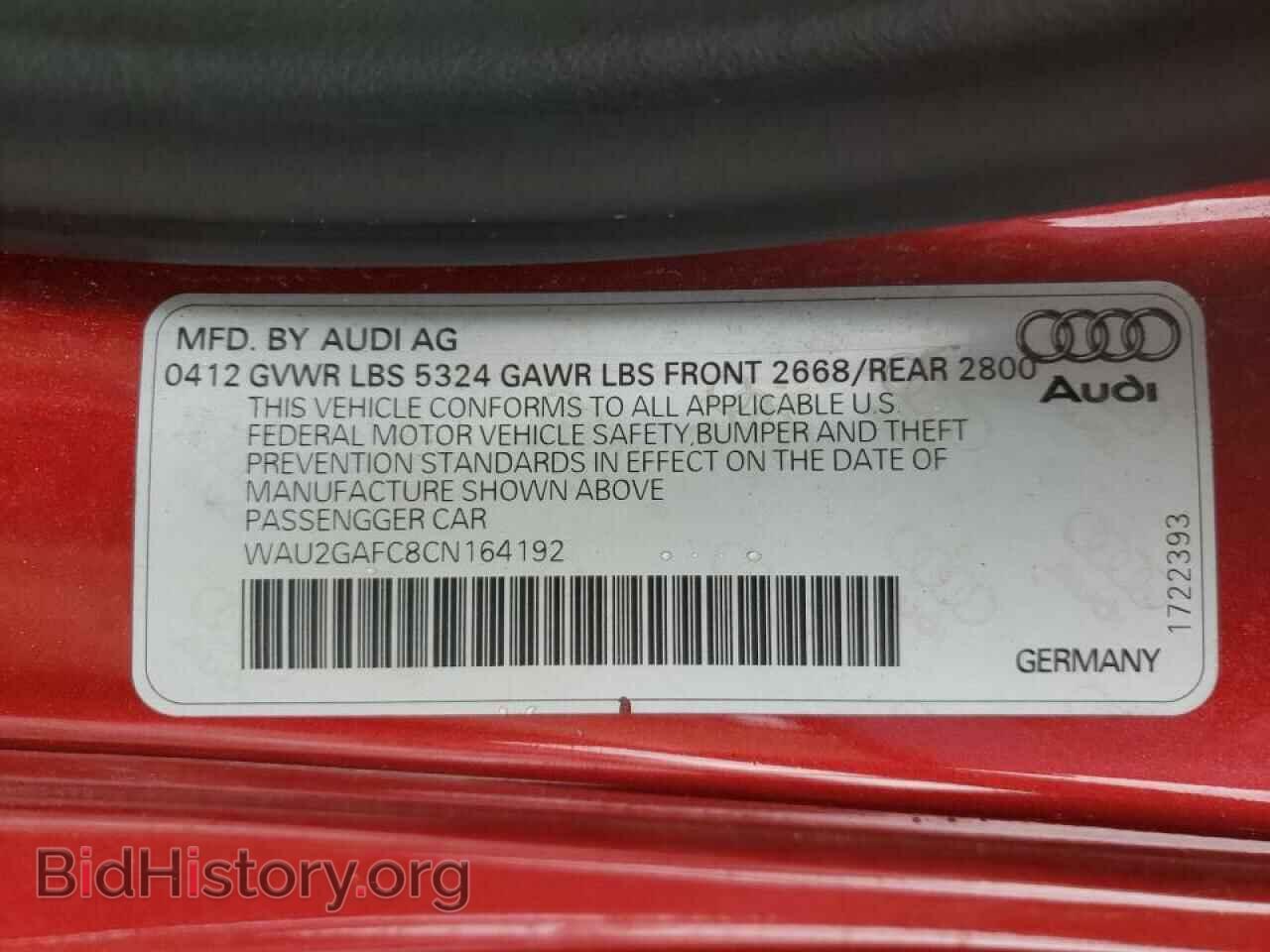 2012 AUDI A7 - VIN: WAU2GAFC8CN164192 - Фото 10