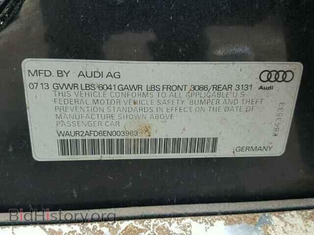 2014 AUDI A8 - VIN: WAUR2AFD6EN003963 - Фото 10