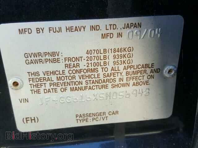 2005 SAAB 9-2 LINEAR - VIN: JF4GG616X5H056948 - Photo 10