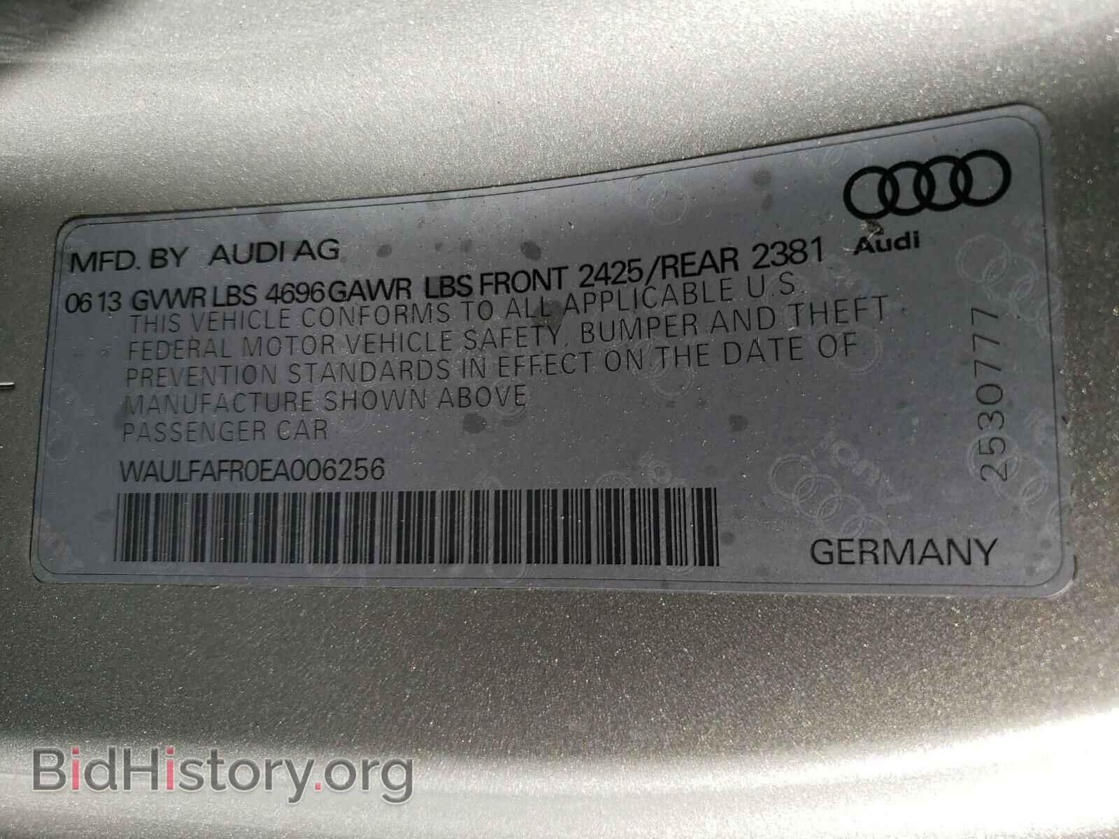 2014 AUDI A5 - VIN: WAULFAFR0EA006256 - Фото 10