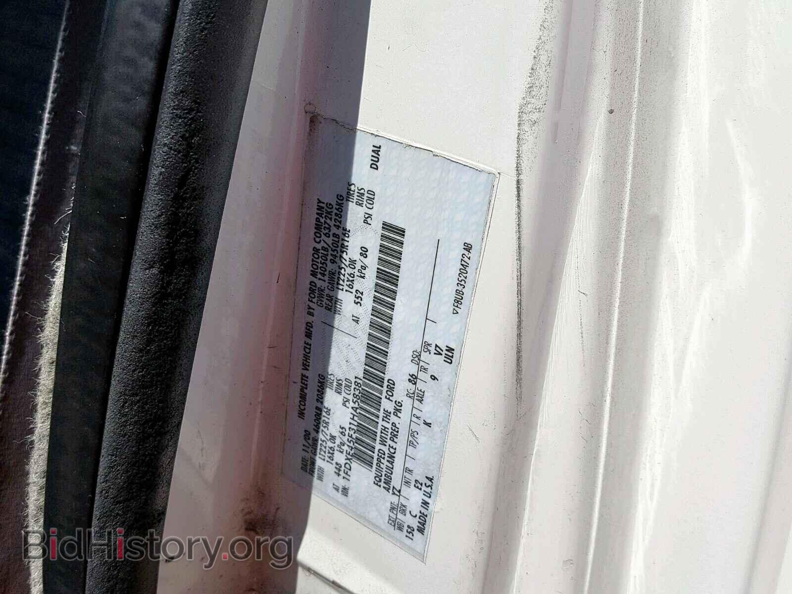 2001 FORD ECONOLINE - VIN: 1FDXE45F31HA58381 - Photo 10