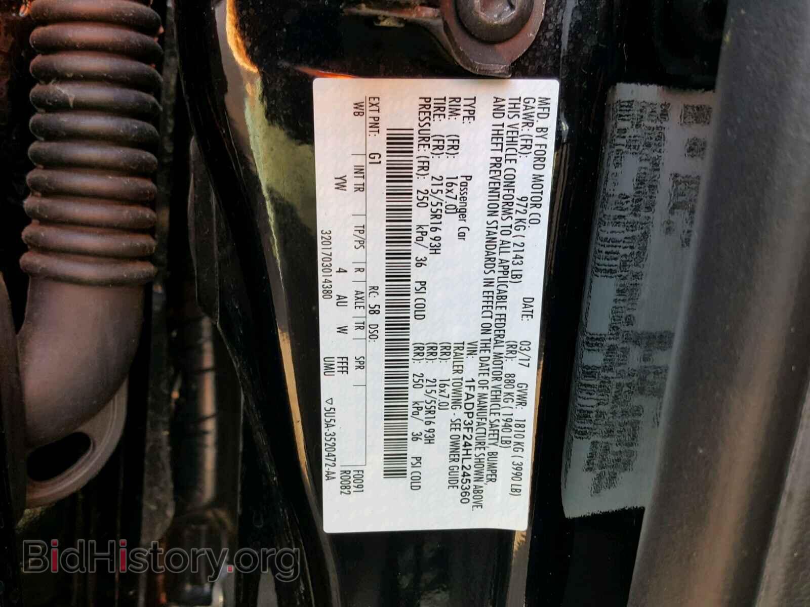 2017 FORD FOCUS - VIN: 1FADP3F24HL245360 - Фото 10