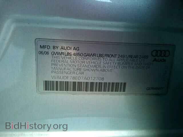 2007 AUDI A4 - VIN: WAUDF78E07A012708 - Photo 10