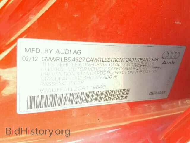 2012 AUDI A4 - VIN: WAUFFAFL2CA116540 - Photo 10
