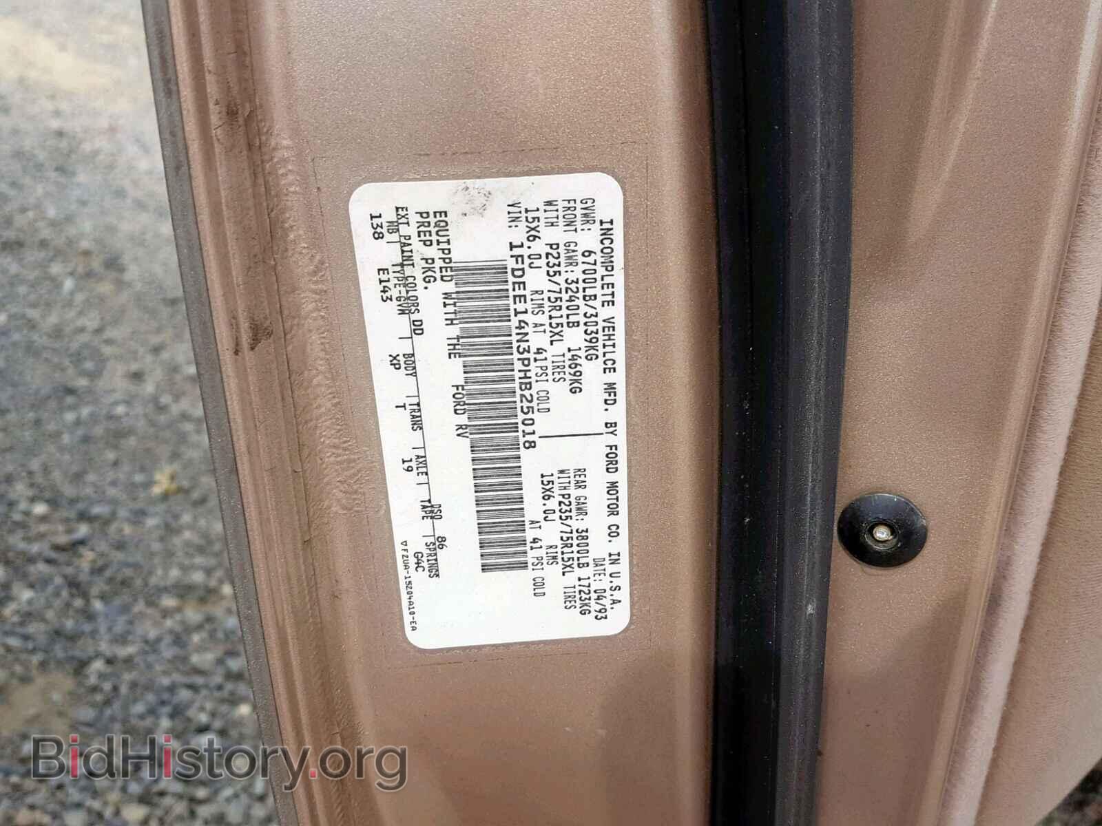 1993 FORD ECONOLINE - VIN: 1FDEE14N3PHB25018 - Photo 10