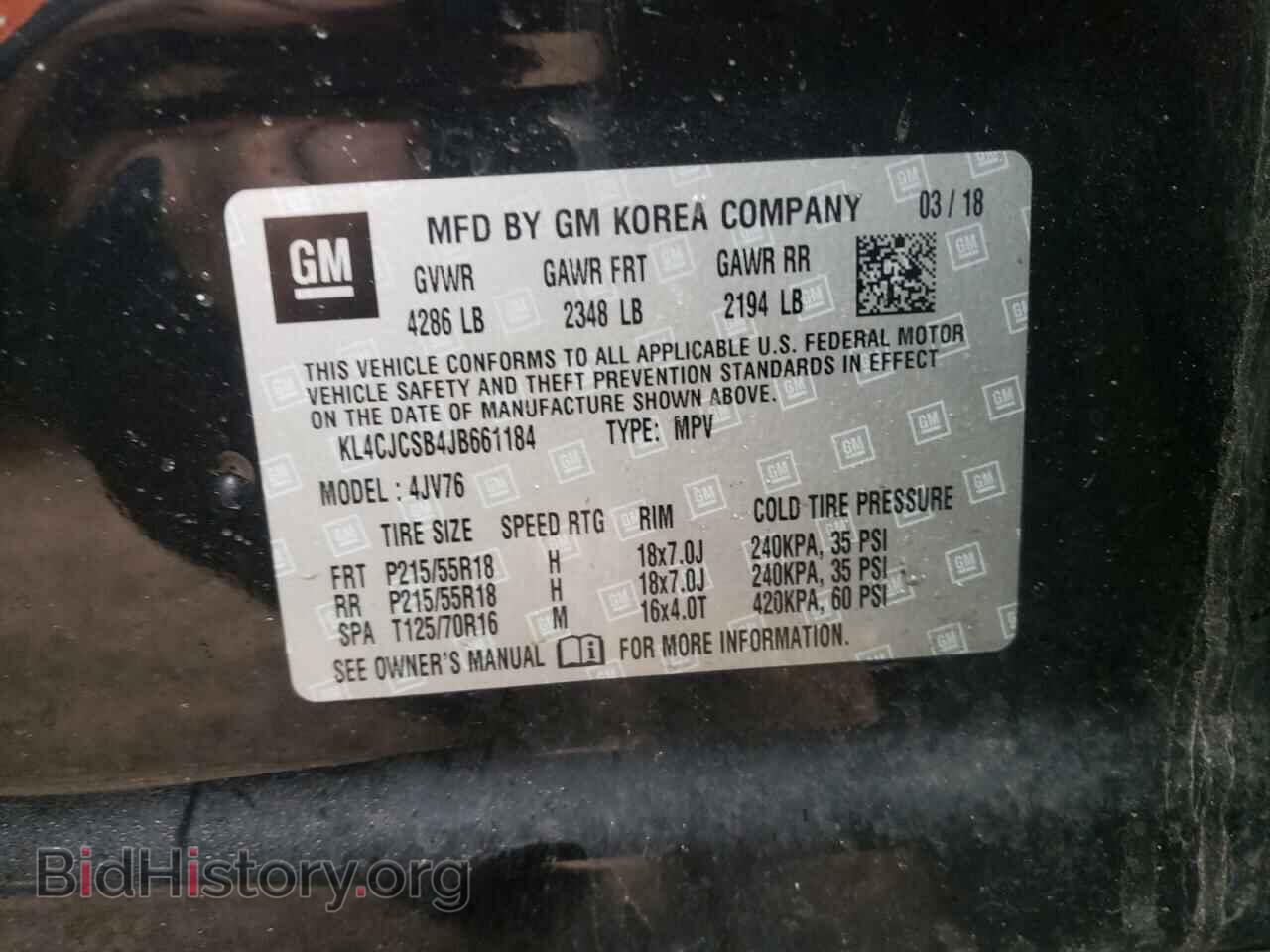 2018 BUICK ENCORE - VIN: KL4CJCSB4JB661184 - Photo 10