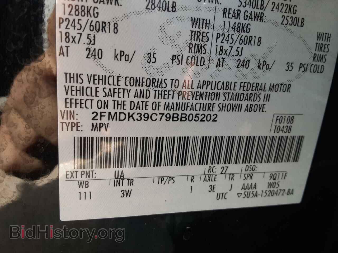 2009 FORD EDGE - VIN: 2FMDK39C79BB05202 - Photo 10