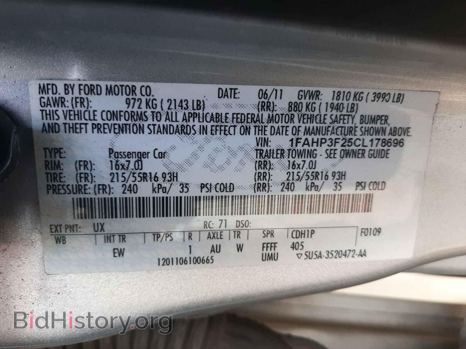 2012 FORD FOCUS - VIN: 1FAHP3F25CL178696 - Photo 10