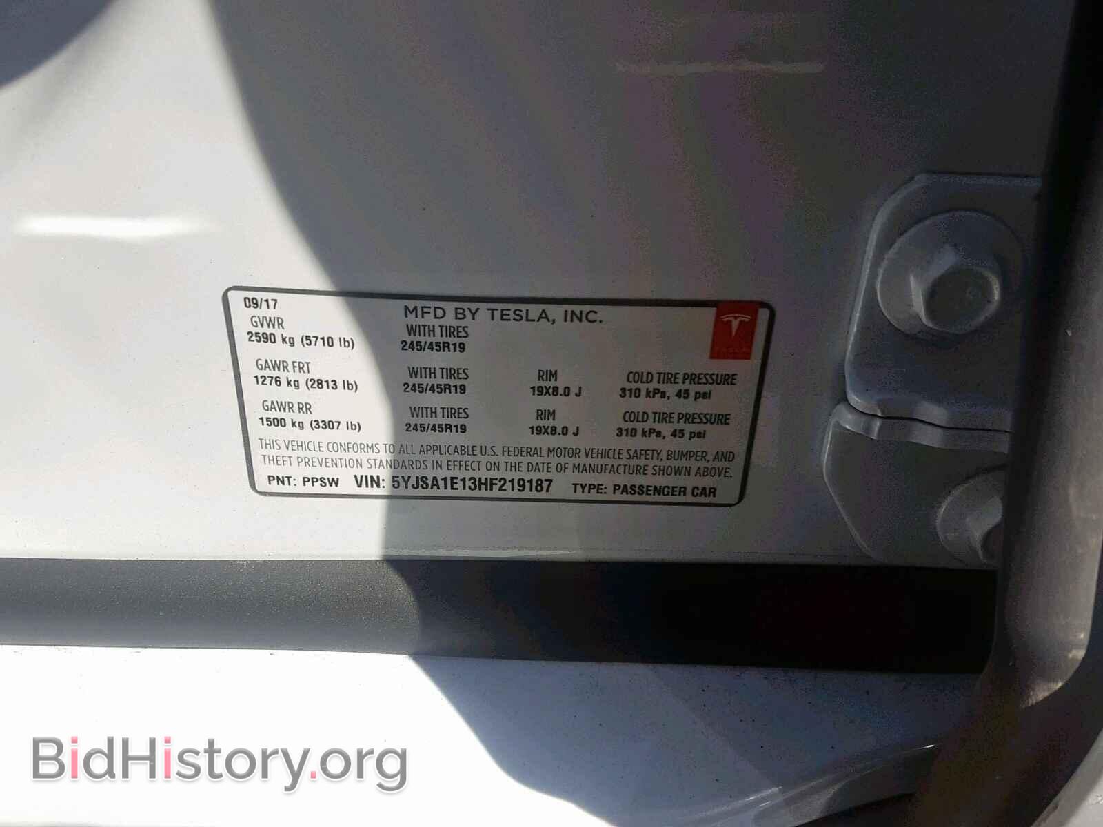 2017 TESLA MODEL S - VIN: 5YJSA1E13HF219187 - Photo 10