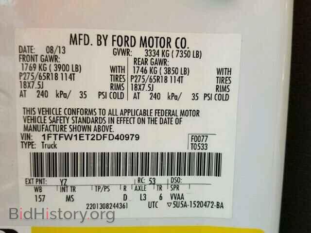 2013 FORD F150 - VIN: 1FTFW1ET2DFD40979 - Фото 10