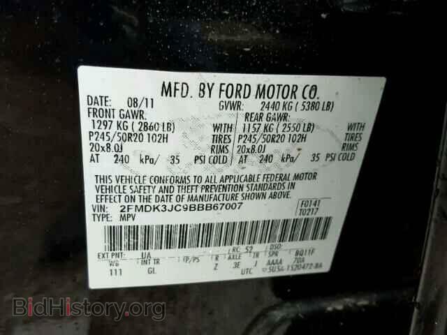 2011 FORD EDGE - VIN: 2FMDK3JC9BBB67007 - Photo 10