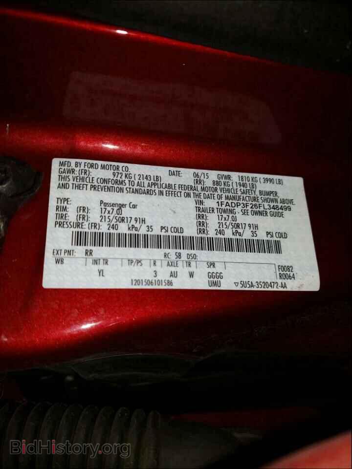 2015 FORD FOCUS - VIN: 1FADP3F26FL348499 - Фото 10